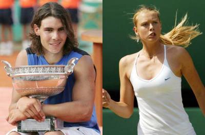Rafa Nadal and Maria Sharapova